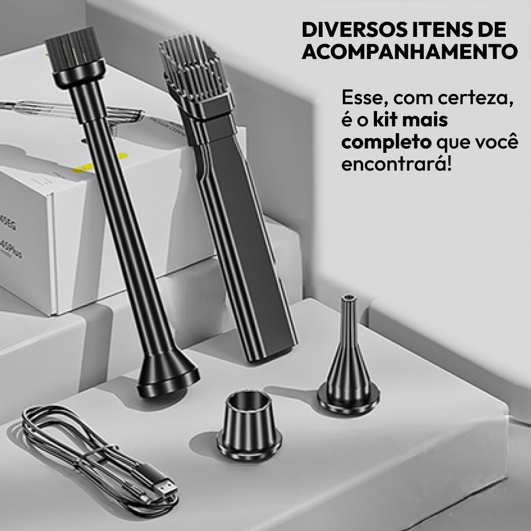 Aspirador Portátil MaxAuto™️ + 4 ACESSÓRIOS EXCLUSIVOS - (BRINDE EXCLUSIVO + FRETE GRÁTIS ATÉ 23:59)