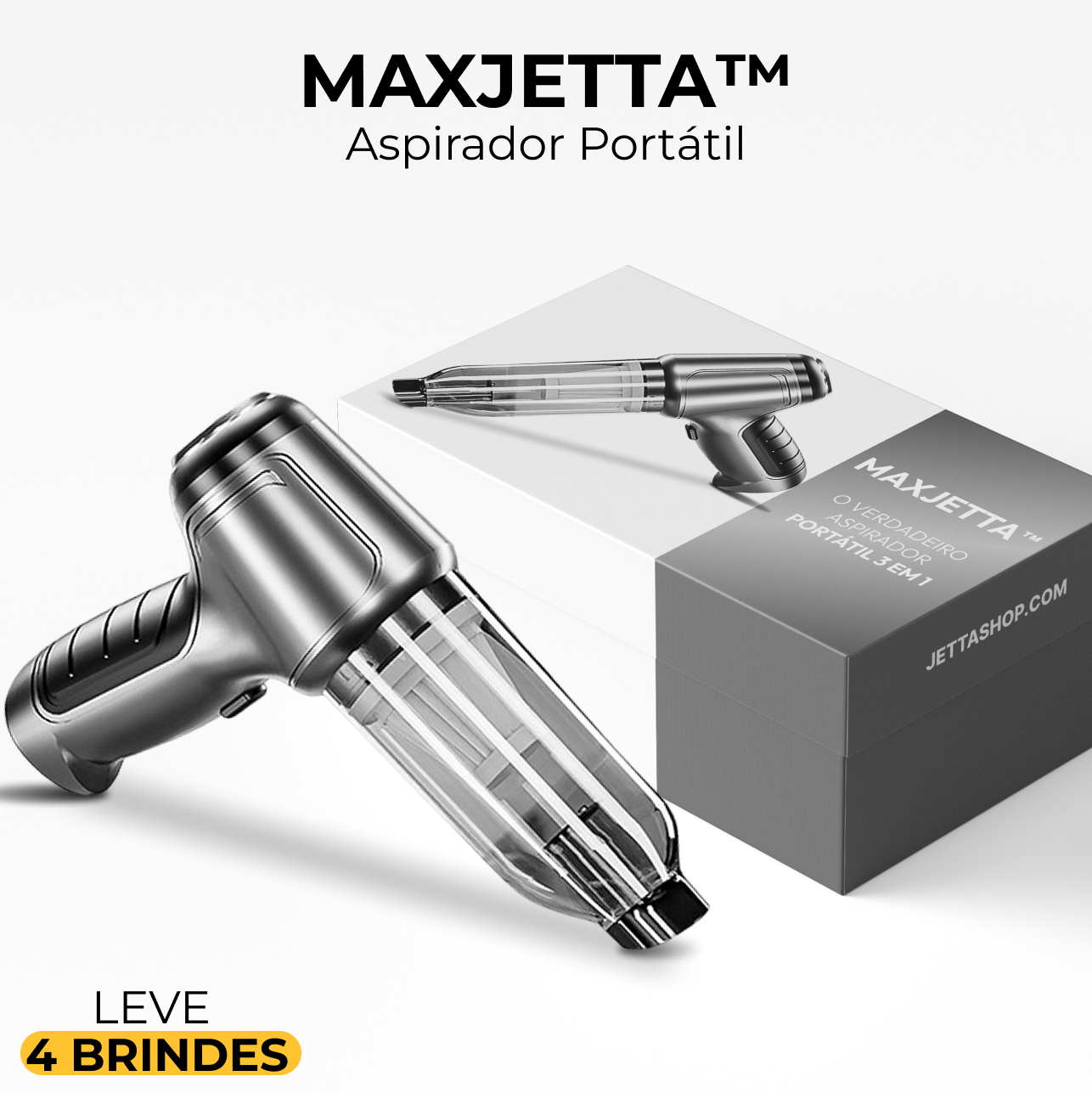 Aspirador Portátil MaxAuto™️ + 4 ACESSÓRIOS EXCLUSIVOS - (BRINDE EXCLUSIVO + FRETE GRÁTIS ATÉ 23:59)